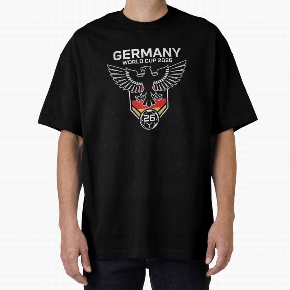 Germany National Football Team World Cup 2026 Eagle Logo Oversized T-Shirt Bring World Football Passion into FIFA World Cup 2026 USA Canada Mexico Spirit, Capturing Brazil, Neymar, Champion Mindset, Group Stage Buzz, Knockout Tension and Passionate