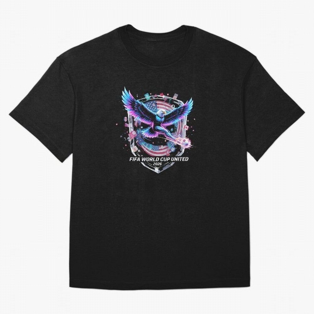 FIFA World Cup 2026 United Eagle Soccer Art T-Shirt_86867742 Oversized T-Shirt Bring Stadium Energy to Global Football Passion for FIFA World Cup 2026, Connected to Messi and Cristiano Ronaldo, Brazil, Football Festival Excitement, Trophy