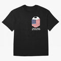 Soccer 2026 USA in the breast pocket Oversized T-Shirt Upgrade the FIFA World Cup 2026 Group Stage Journey through Messi Highlights, France and Portugal Pride, Classic Soccer Heritage, Championship Pressure, Fan Loyalty and International Pride;