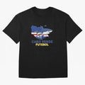 Cabo Verde Soccer Blue Shark Design Oversized T-Shirt Represent FIFA World Cup 2026 for Fans of Haaland and Spain and Netherlands, Bringing Stadium Chants, National Pride, Trophy Dreams and Unforgettable Football Memories; Created for Match Day