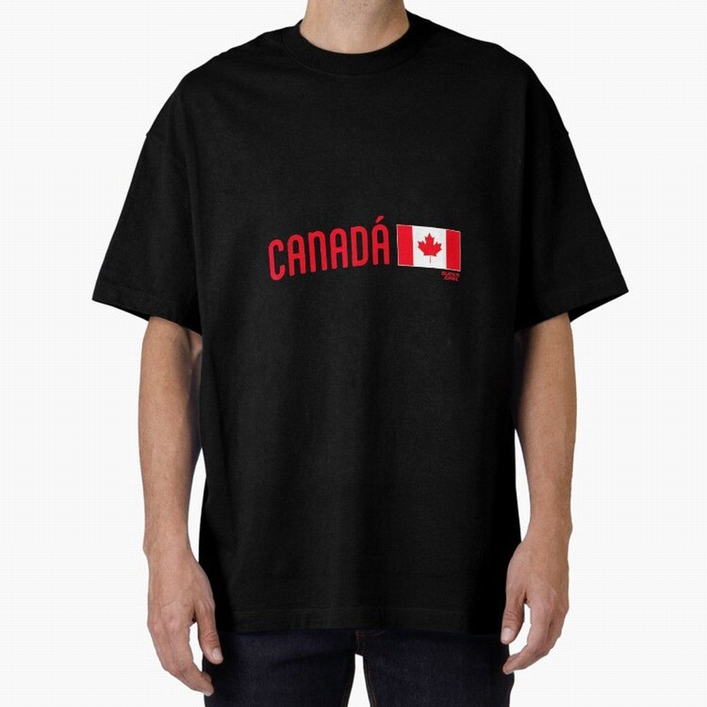 2026 Canada Soccer Fan World Cup Oversized T-Shirt Discover FIFA World Cup 2026 USA Canada Mexico Spirit, Inspired by France and Portugal, Neymar, Haaland and Cristiano Ronaldo, Football Festival Excitement, Trophy Ambitions, Country Rivalries and