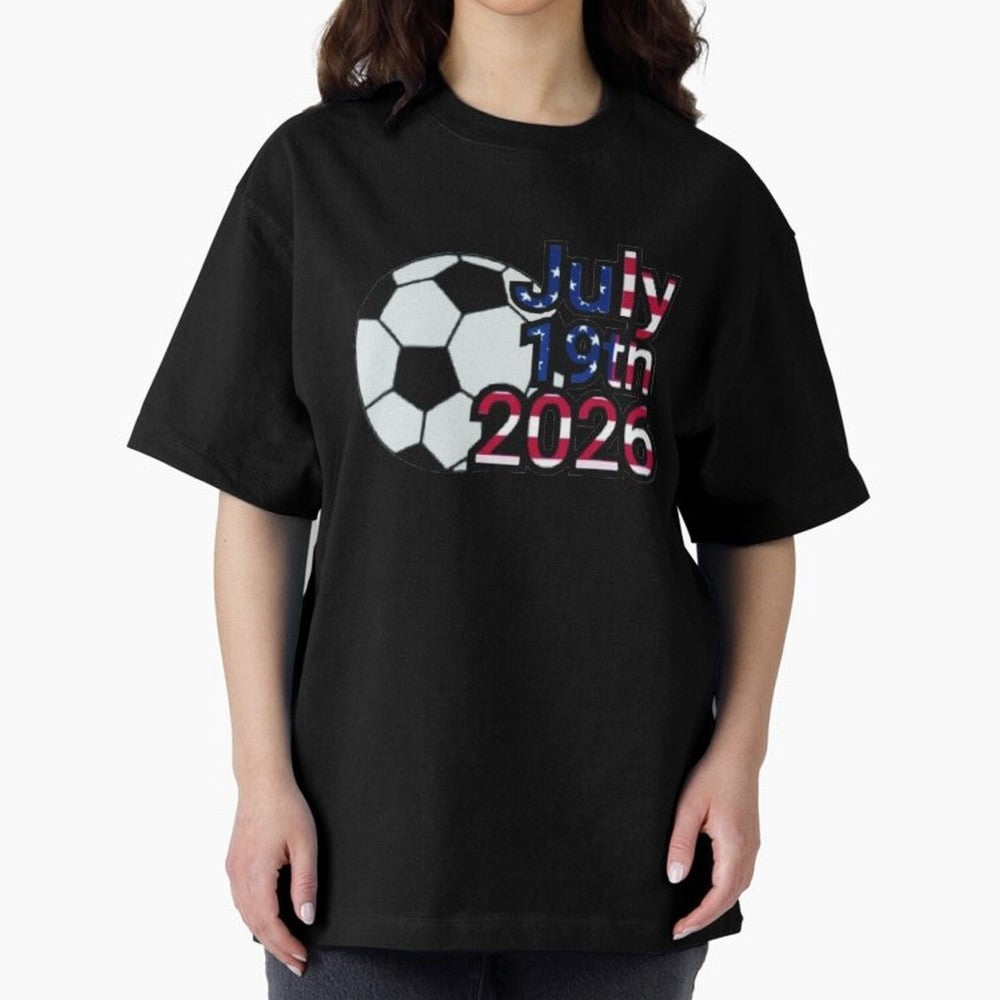 2026 USA Oversized T-Shirt Support Iconic Players in FIFA World Cup 2026 for Fans of Cristiano Ronaldo and England and Germany, Bringing Global Supporter Spirit, Legendary Goals, National Colors and Tournament Celebration; Made for Collectors Who
