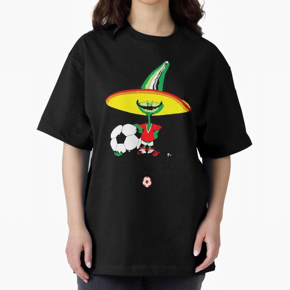 Mexico 86 Oversized T-Shirt Support the Legends of FIFA World Cup 2026 Group Stage Spirit, Capturing France, Messi, CR7 and Mbappe, Worldwide Fan Energy, Dramatic Goals, Stadium Lights and Championship Celebrations; Perfect for People Who Love