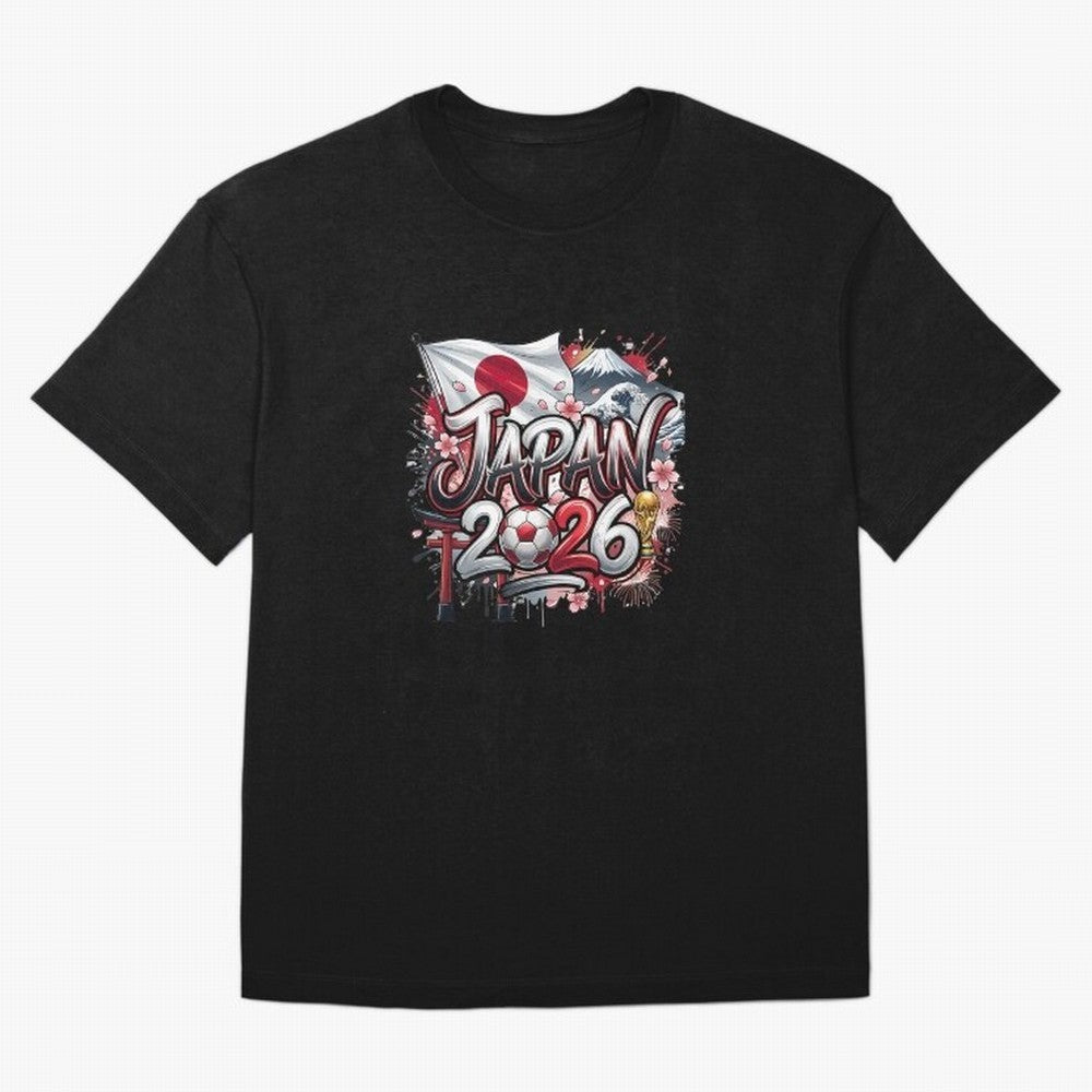 Japan World Cup 2026 Football Legacy Oversized T-Shirt Celebrate Soccer Greatness during FIFA World Cup 2026 USA Canada Mexico for Fans of Mbappe and England, France and Netherlands, Bringing Goal Celebration Energy, Supporter Heritage, Football