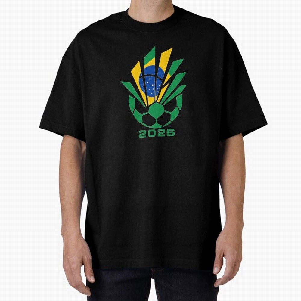 Mexican Soccer 2026 Flag Burst Emblem Oversized T-Shirt Fuel Your Fan Pride for FIFA World Cup 2026 Connected to CR7, Portugal Energy, Worldwide Fan Energy, Dramatic Goals, Stadium Lights and Championship Celebrations; Great for Watch Parties,