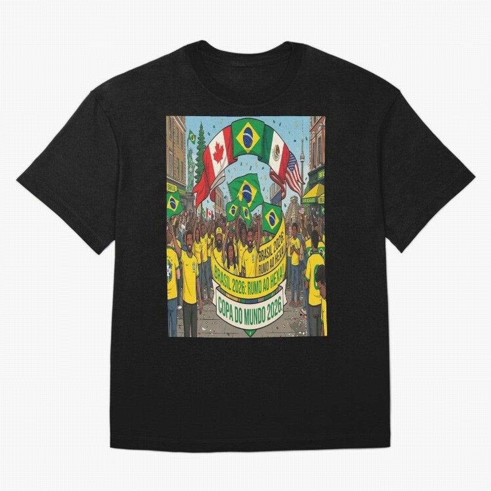 Brazil World Cup 2026 Oversized T-Shirt Carry FIFA World Cup 2026 for Fans of Haaland and France and Portugal, Bringing Soccer Culture, Superstar Moments, National Team Dreams and Competitive Fire; Made for Die Hard Supporters, Soccer Lovers, Game