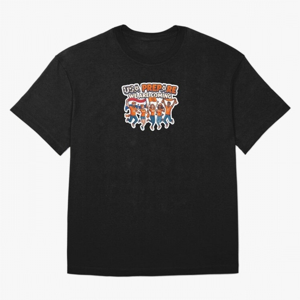 Netherlands Soccer Fans 2026 Sticker We Are Coming Oversized T-Shirt Show Your Tournament Heart for FIFA World Cup 2026 Group Stage Spirit, Connected to Spain and Netherlands, Cristiano Ronaldo, Fan Favorite Moments, National Team Passion, Big