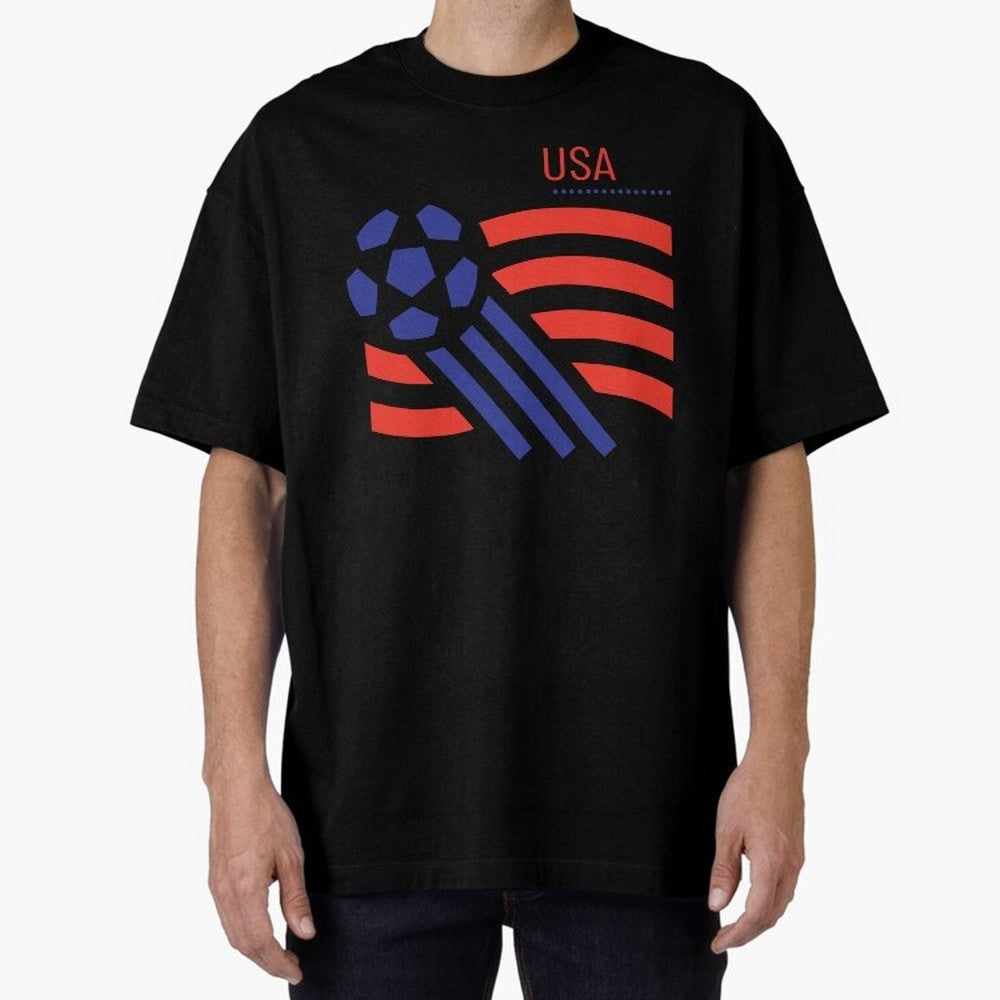 USA Soccer 2026 -Fan Design Oversized T-Shirt Experience the Global Stage of FIFA World Cup 2026 USA Canada Mexico Spirit, Filled with Spain and Netherlands, Messi and Cristiano Ronaldo, Supporter Pride, Iconic Celebrations, Legendary Names and