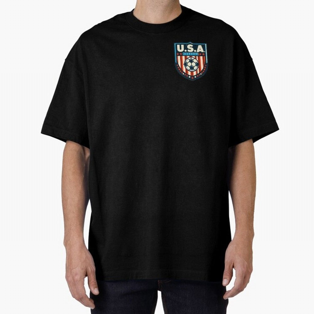 U.S.A Retro Style World Cup 2026 Oversized T-Shirt Showcase FIFA World Cup 2026 Group Stage for Fans of Mbappe and Neymar and Brazil, Bringing Football History, Final Match Energy, Crowd Noise and Once in a Lifetime Moments; Made for Die Hard