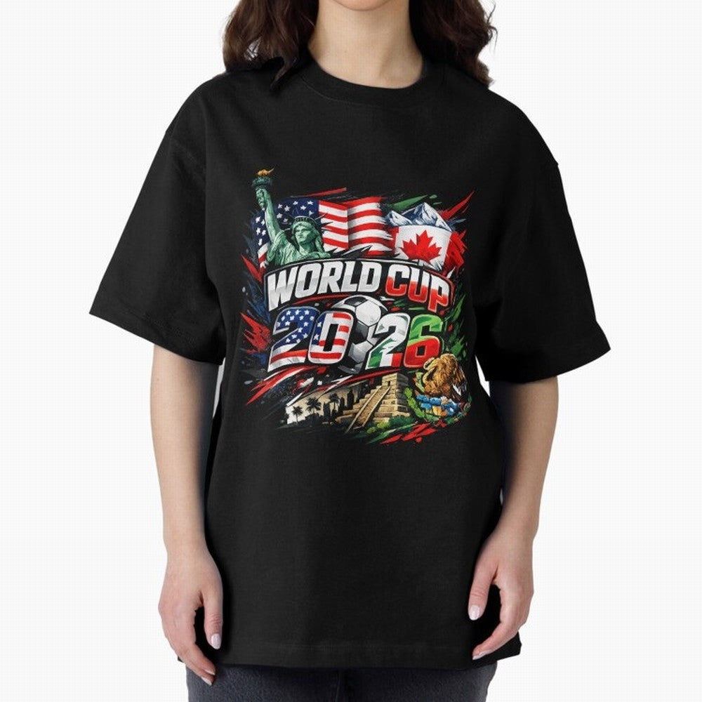 2026 North America Football Championship Oversized T-Shirt Celebrate Fan Favorites in Match Day Hype around FIFA World Cup 2026, Haaland and Mbappe, Germany, Soccer Culture, Superstar Moments, National Team Dreams and Competitive Fire; Perfect for