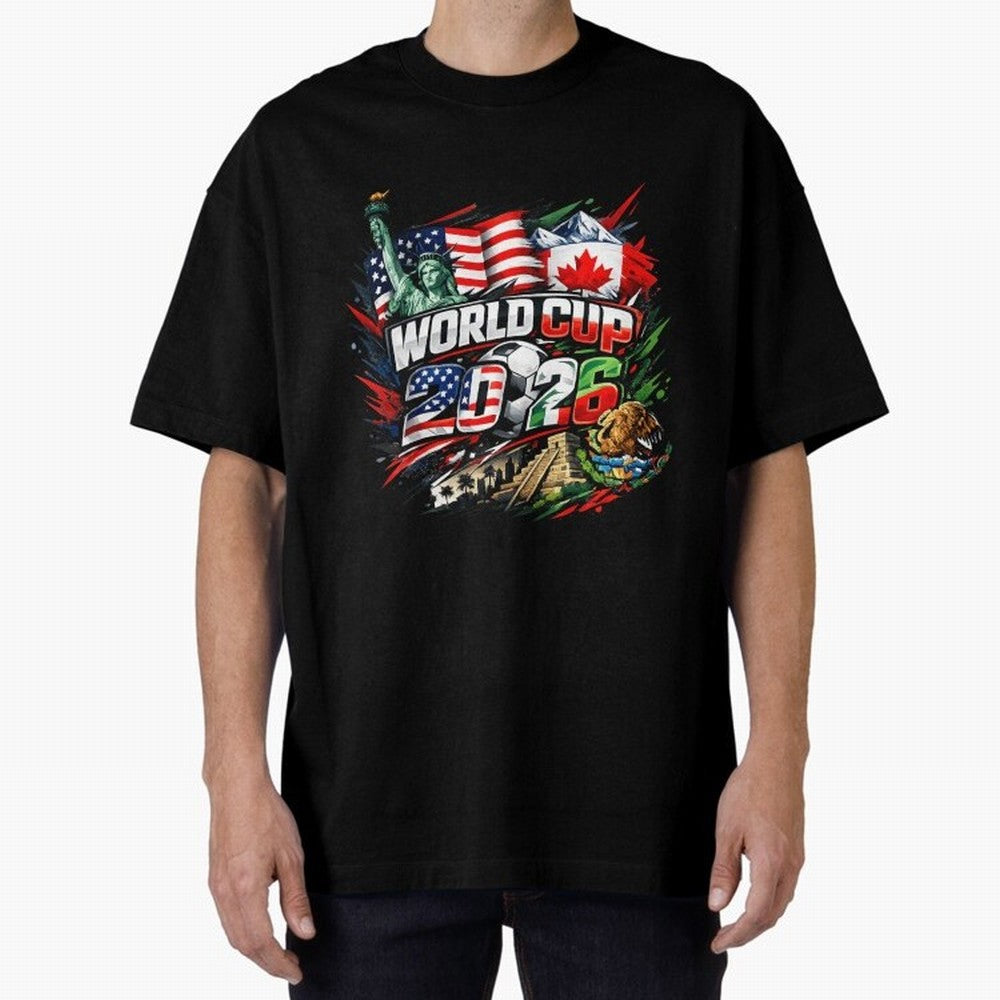 2026 North America Football Championship Oversized T-Shirt Celebrate Fan Favorites in Match Day Hype around FIFA World Cup 2026, Haaland and Mbappe, Germany, Soccer Culture, Superstar Moments, National Team Dreams and Competitive Fire; Perfect for